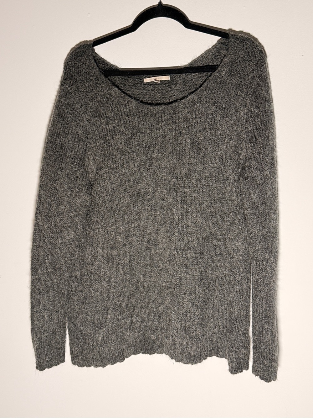 Gap Women’s Gray Crewneck Alpaca Sweater - Soft Knit Pullover
